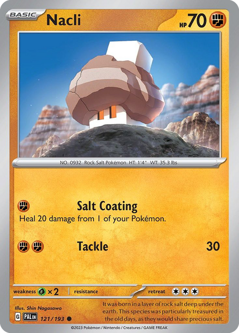 Nacli 121 Paldea Evolved Pokémon card