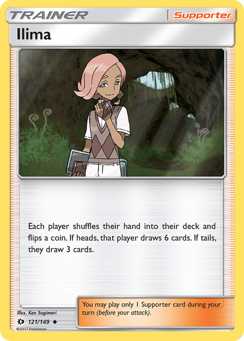 Ilima 121 Sun & Moon Pokémon card