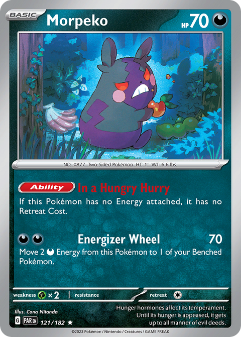 Morpeko 121 Paradox Rift Pokémon card