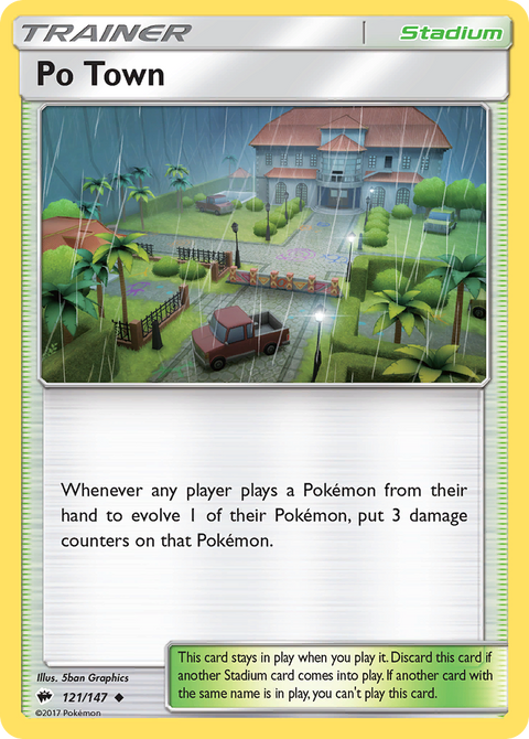 Po Town 121 Burning Shadows Pokémon card