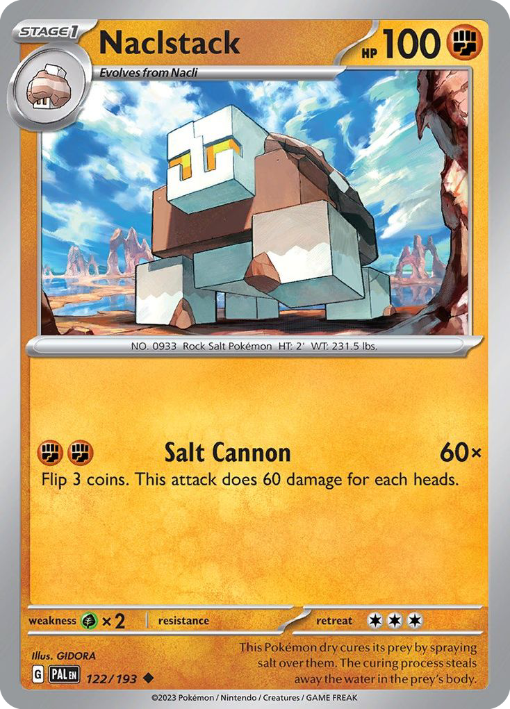 Naclstack 122 Paldea Evolved Pokémon card