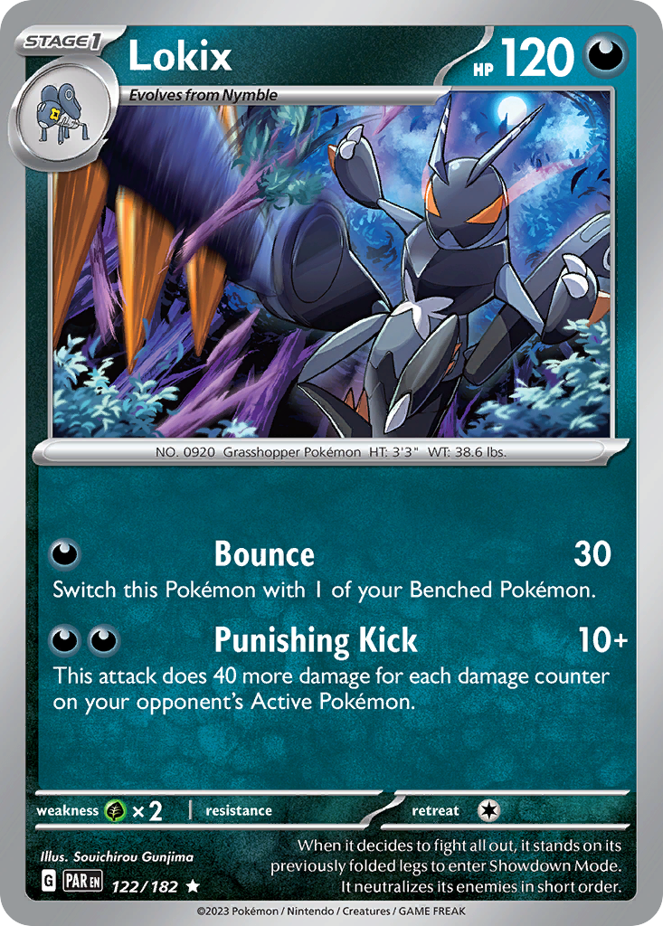 Lokix 122 Paradox Rift Pokémon card