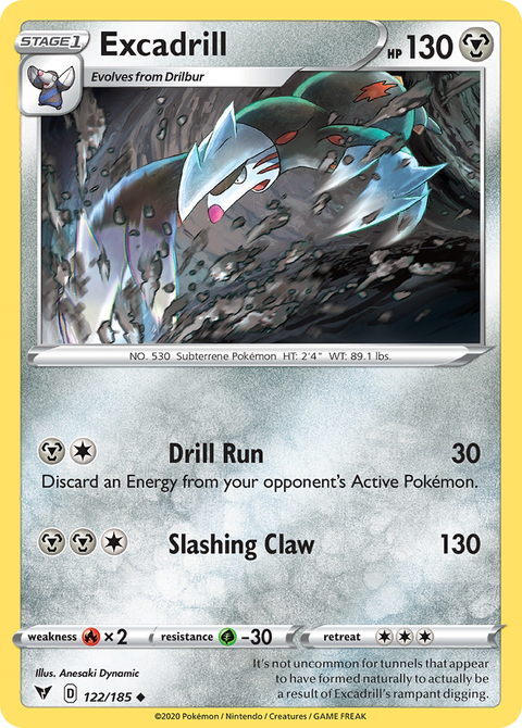 Excadrill 122 Vivid Voltage Pokémon card