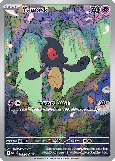 Yamask 122 White Flare Pokémon card