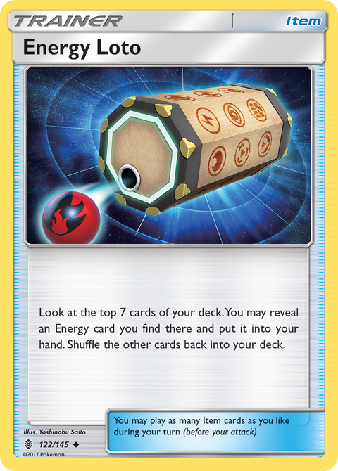 Energy Loto 122 Guardians Rising Pokémon card
