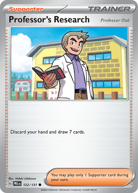 Professor's Research 122 Prismatic Evolutions Pokémon card