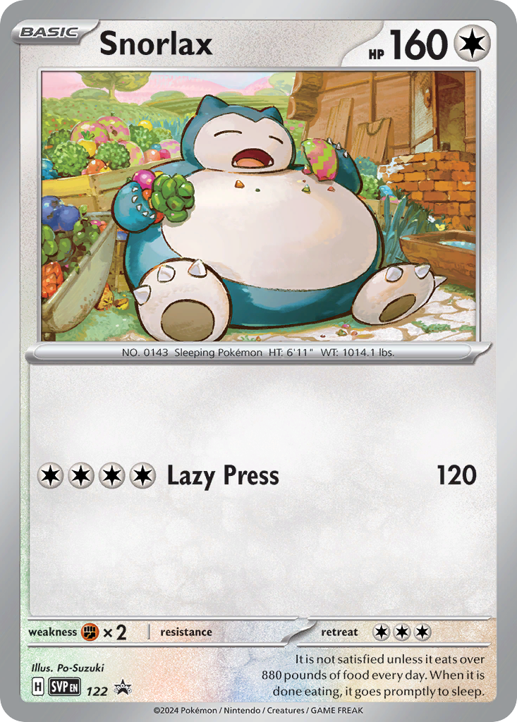 Snorlax 122 Scarlet & Violet Black Star Promos Pokémon card