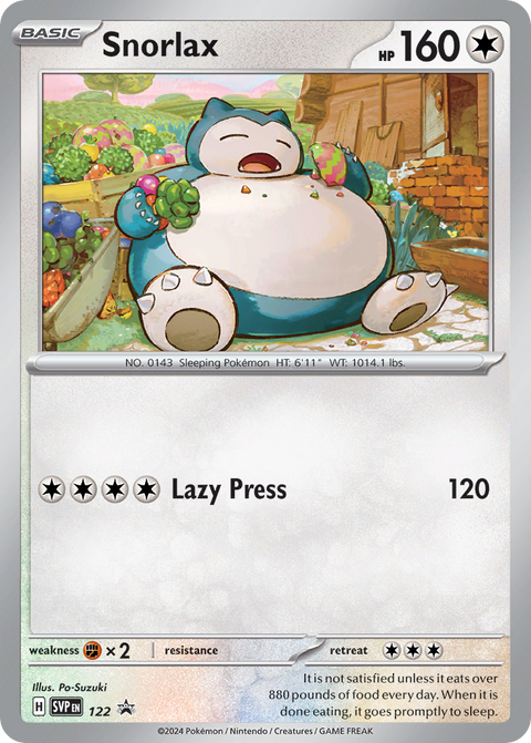 Snorlax 122 Scarlet & Violet Black Star Promos Pokémon card