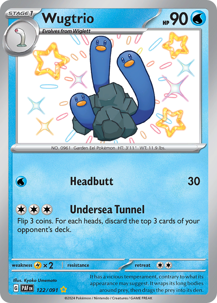 Wugtrio 122 Paldean Fates Pokémon card