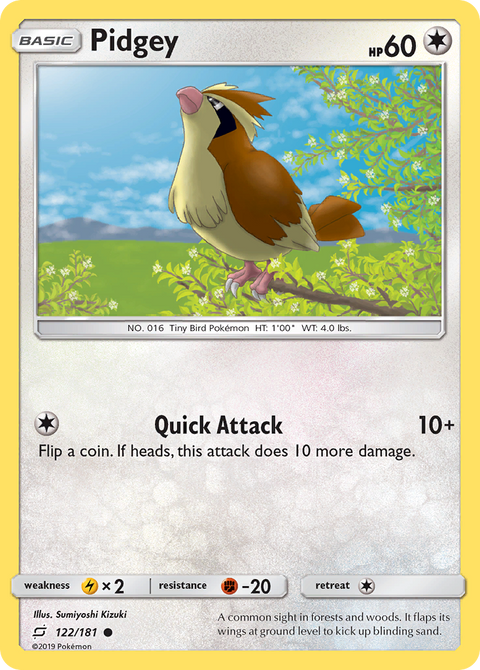 Pidgey 122 Team Up Pokémon card
