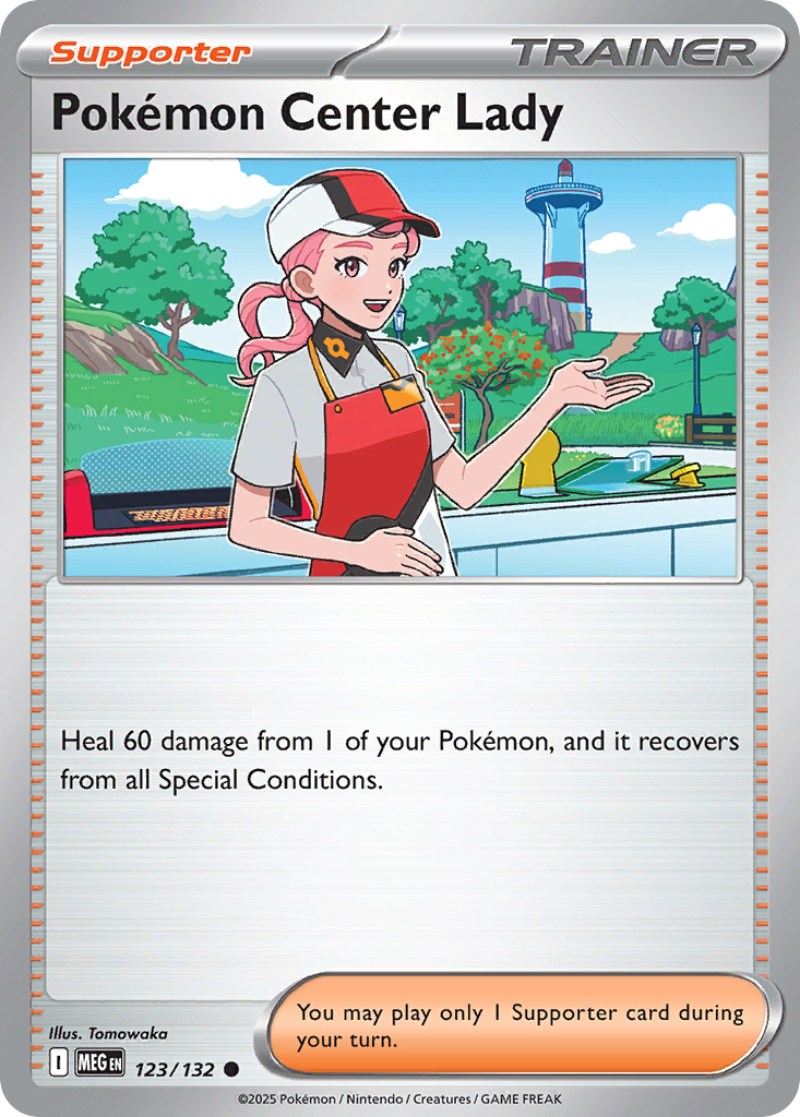 Pokémon Center Lady 123 Mega Evolution Pokémon card