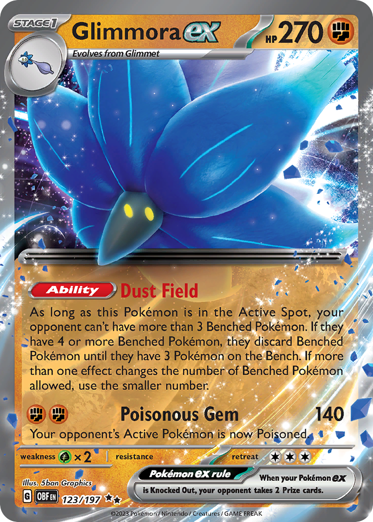 Glimmora ex 123 Obsidian Flames Pokémon card