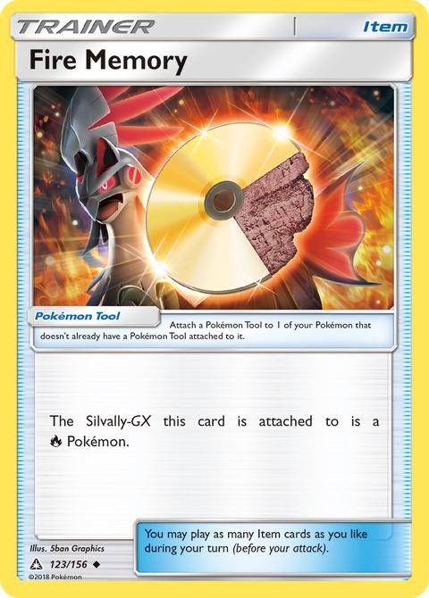 Fire Memory 123 Ultra Prism Pokémon card