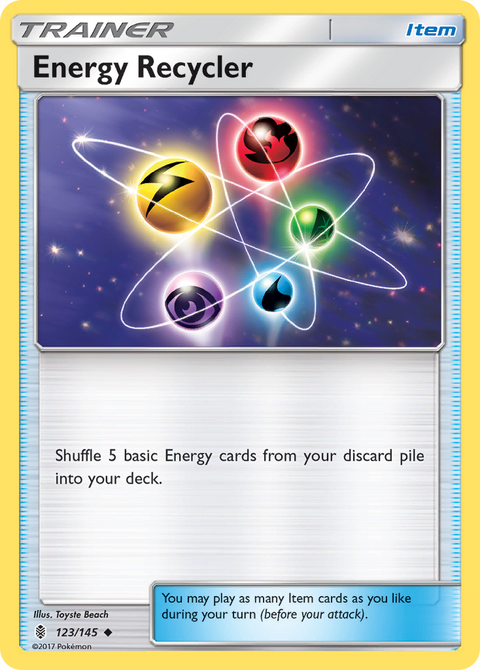 Energy Recycler 123 Guardians Rising Pokémon card