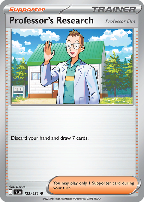 Professor's Research 123 Prismatic Evolutions Pokémon card