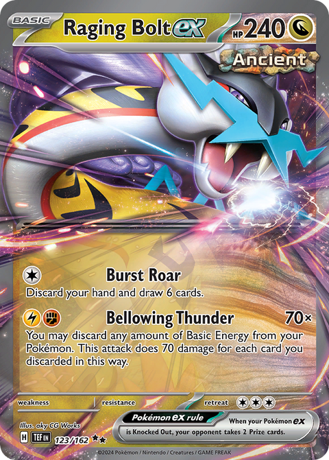Raging Bolt ex 123 Temporal Forces Pokémon card