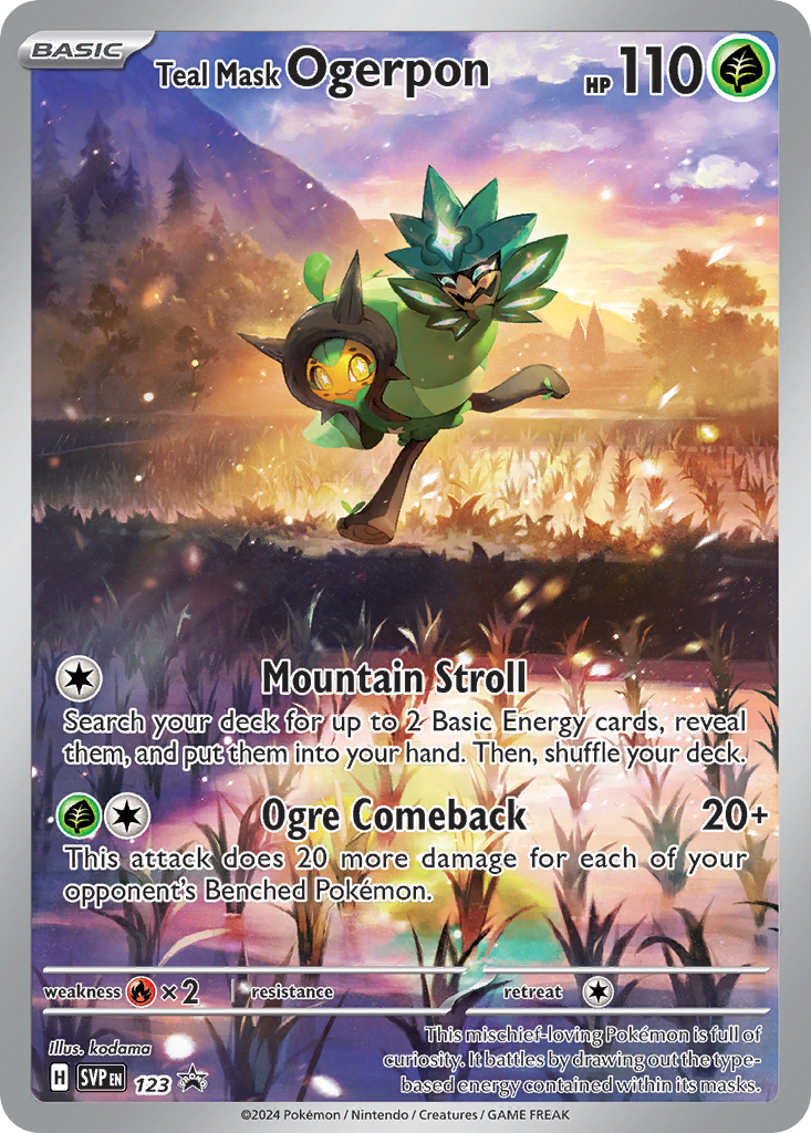 Teal Mask Ogerpon 123 Scarlet & Violet Black Star Promos Pokémon card
