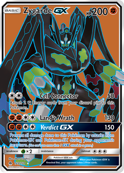 Zygarde-GX 123 Forbidden Light Pokémon card