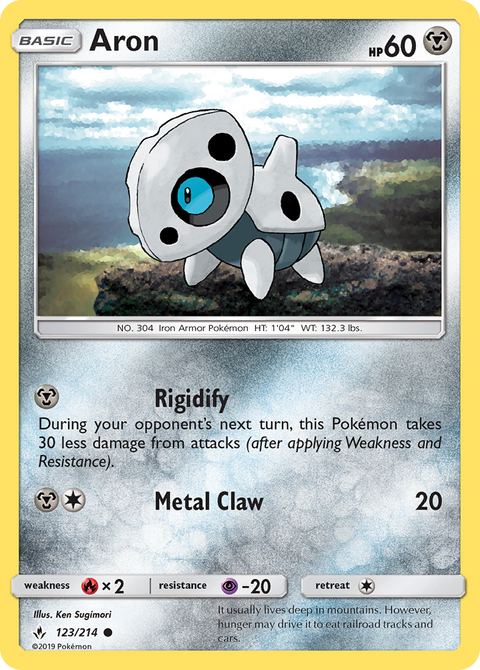 Aron 123 Unbroken Bonds Pokémon card