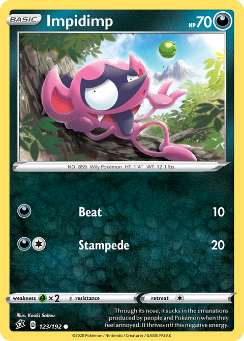 Impidimp 123 Rebel Clash Pokémon card