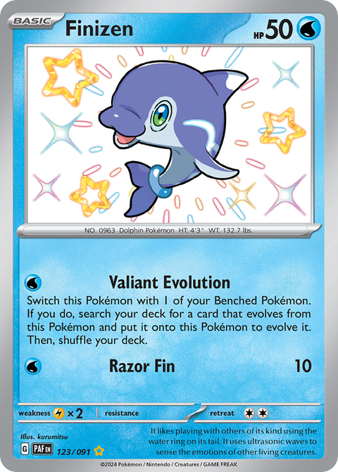 Finizen 123 Paldean Fates Pokémon card