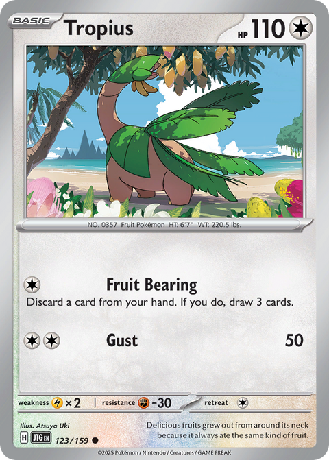 Tropius 123 Journey Together Pokémon card