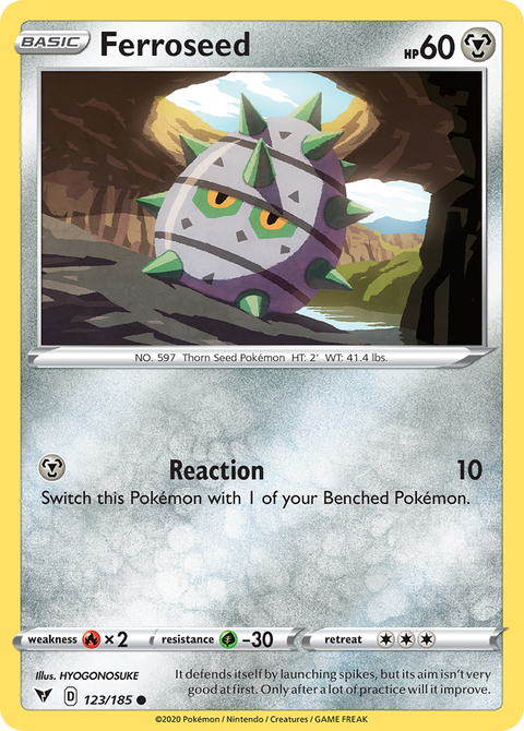 Ferroseed 123 Vivid Voltage Pokémon card