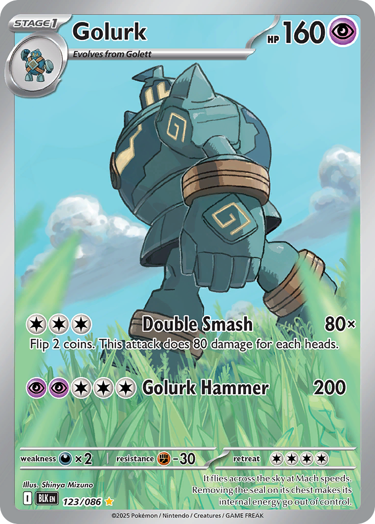 Golurk 123 Black Bolt Pokémon card