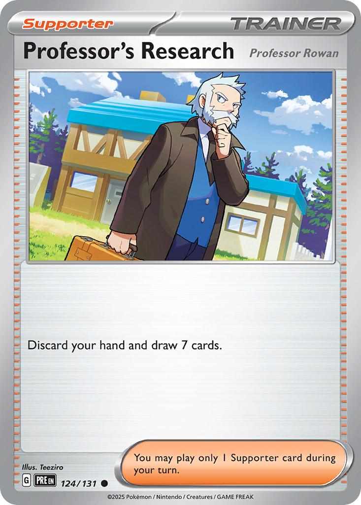 Professor's Research 124 Prismatic Evolutions Pokémon card