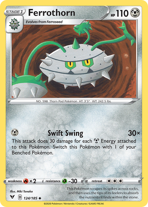 Ferrothorn 124 Vivid Voltage Pokémon card