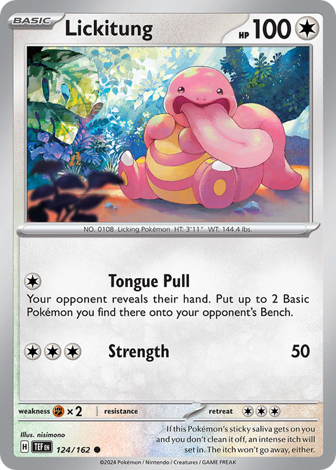 Lickitung 124 Temporal Forces Pokémon card