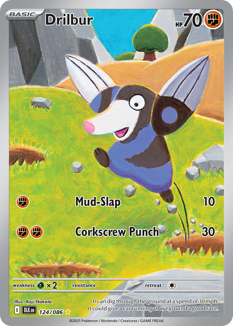 Drilbur 124 Black Bolt Pokémon card