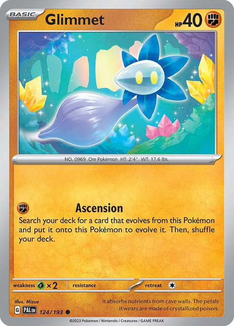 Glimmet 124 Paldea Evolved Pokémon card