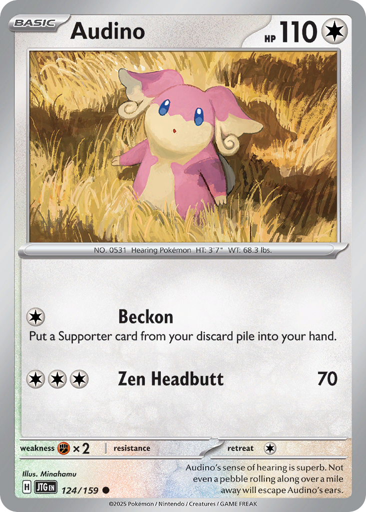 Audino 124 Journey Together Pokémon card