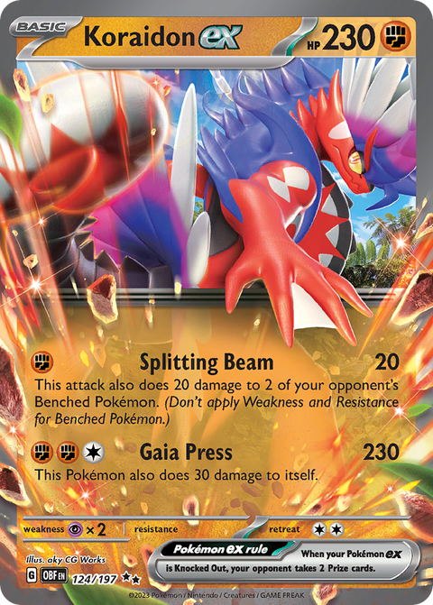 Koraidon ex 124 Obsidian Flames Pokémon card