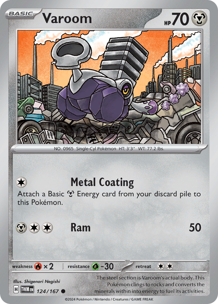 Varoom 124 Twilight Masquerade Pokémon card