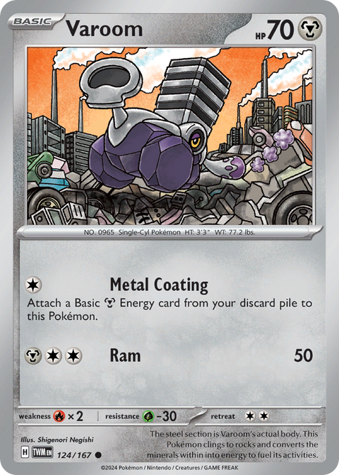 Varoom 124 Twilight Masquerade Pokémon card