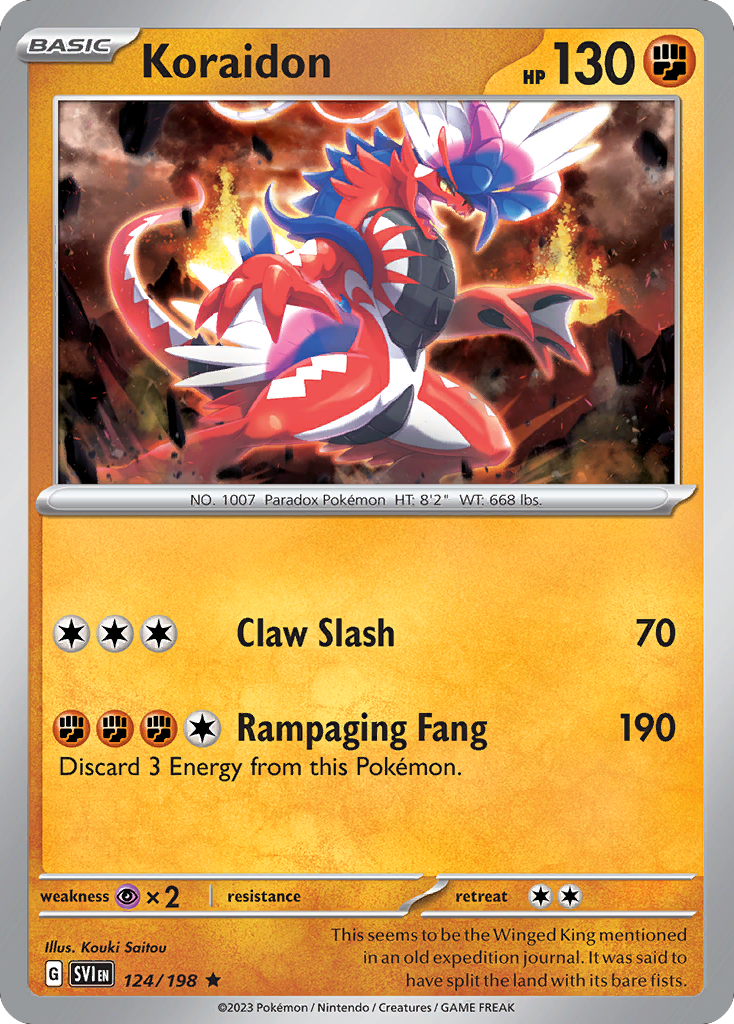 Koraidon 124 Scarlet & Violet Pokémon card