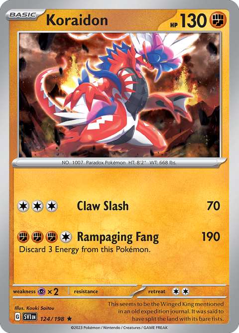 Koraidon 124 Scarlet & Violet Pokémon card