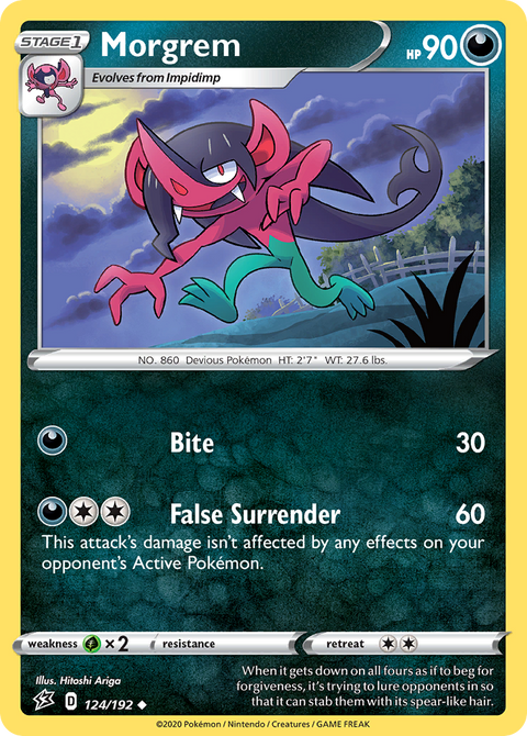 Morgrem 124 Rebel Clash Pokémon card