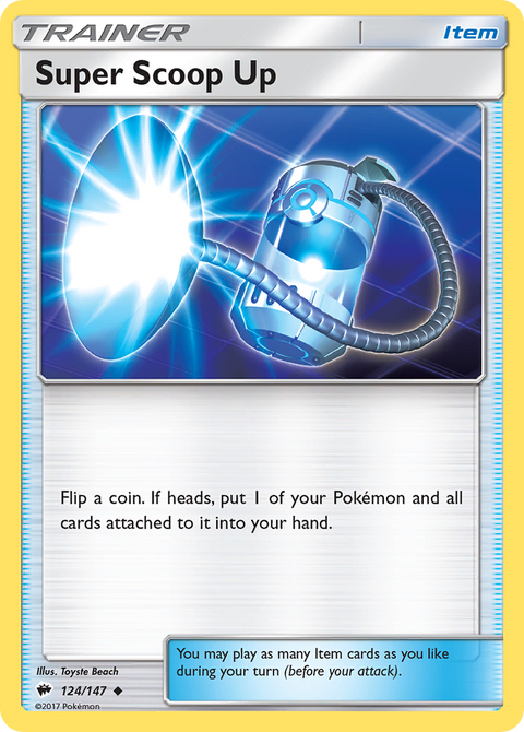 Super Scoop Up 124 Burning Shadows Pokémon card