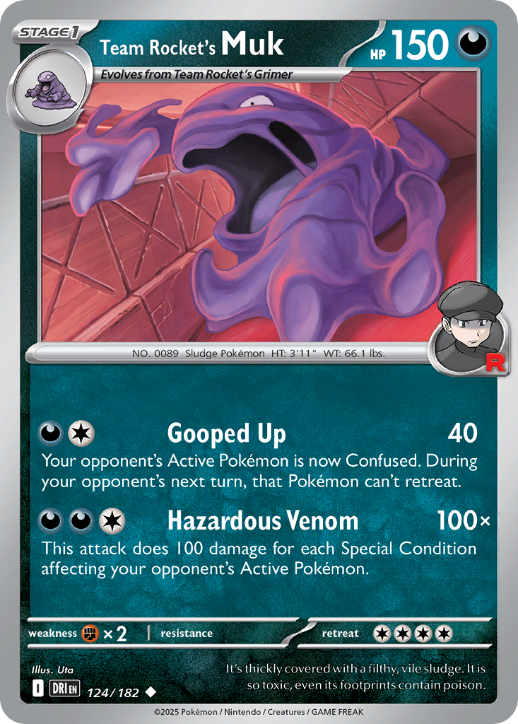 Team Rocket's Muk 124 Destined Rivals Pokémon card