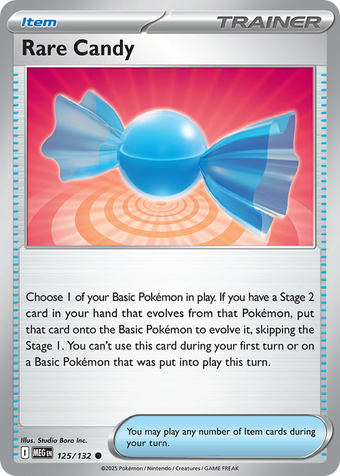 Rare Candy 125 Mega Evolution Pokémon card