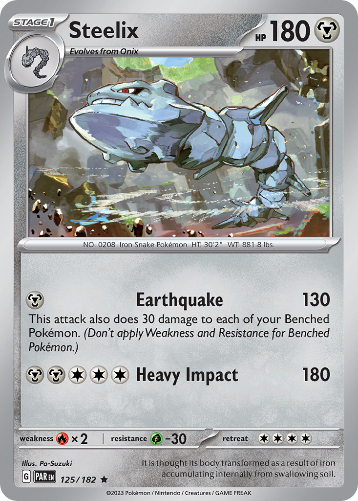 Steelix 125 Paradox Rift Pokémon card