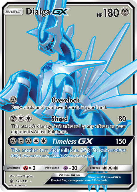 Dialga-GX 125 Forbidden Light Pokémon card