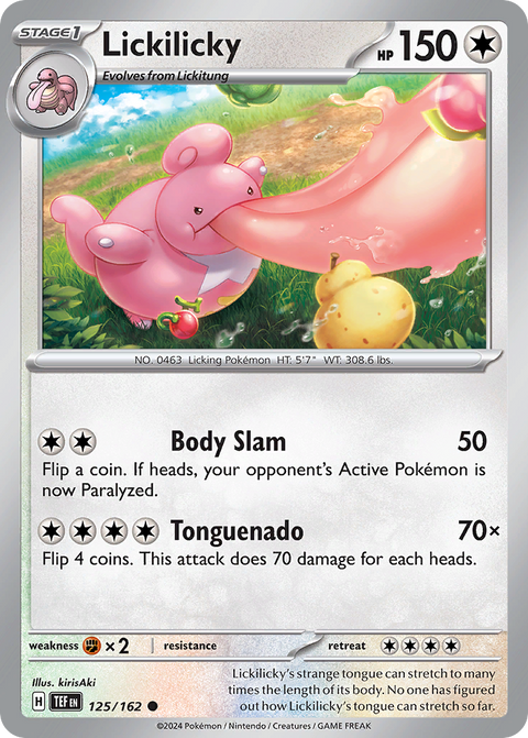 Lickilicky 125 Temporal Forces Pokémon card