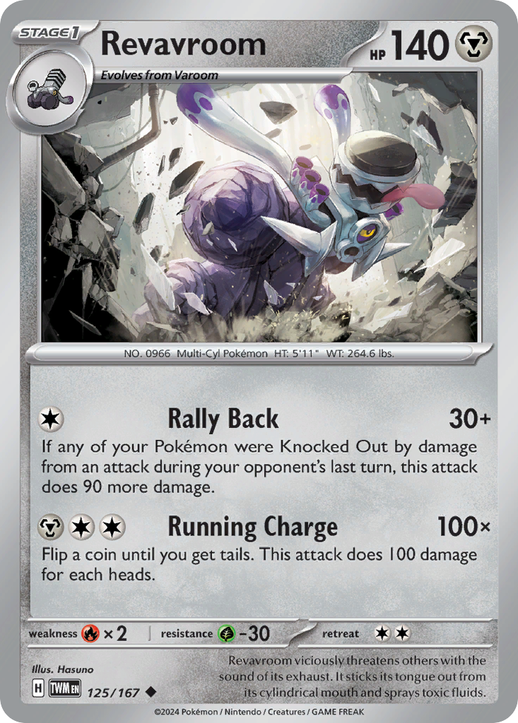 Revavroom 125 Twilight Masquerade Pokémon card