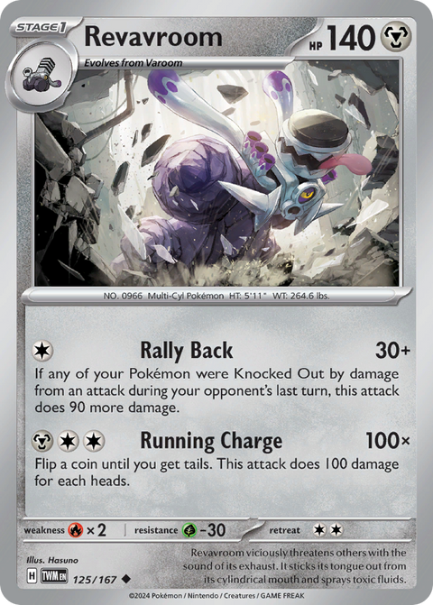 Revavroom 125 Twilight Masquerade Pokémon card