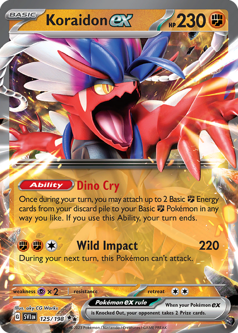 Koraidon ex 125 Scarlet & Violet Pokémon card
