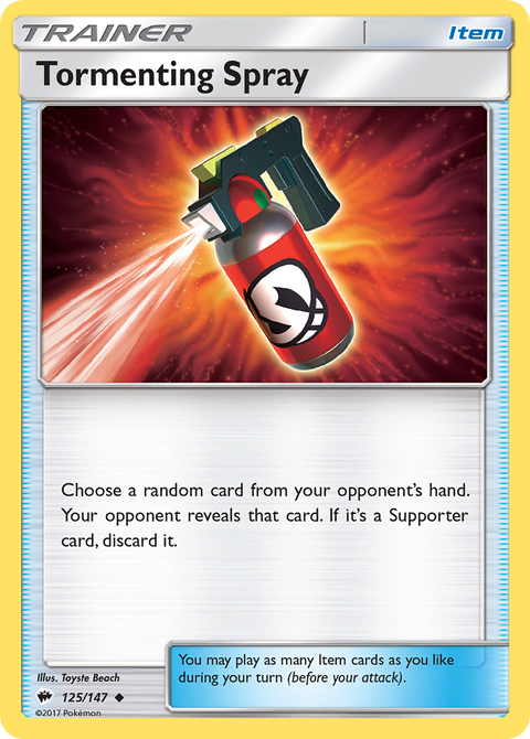 Tormenting Spray 125 Burning Shadows Pokémon card